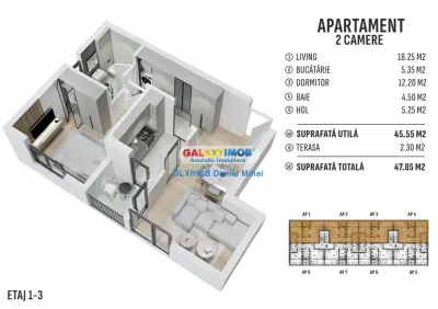 Apartament 2 camere-Incalzire pardoseala-Alunului-Prel. Ghencea - foto 2