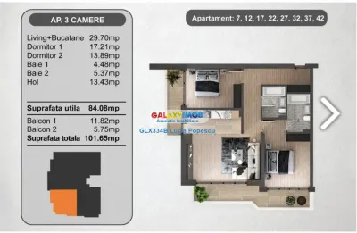 OFERTA! Apartament 3 camere zona MARRIOTT | ET2|8,BLOC NOU parcare - foto 11