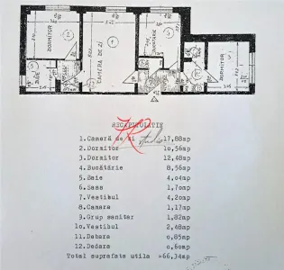Vanzare apartament 3/4 camereTurda ideal birou, total renovat - Bucuresti