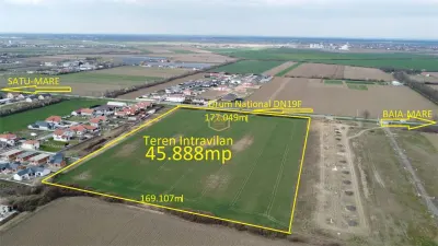 Teren Intravilan  45.888 mp la DN 19F | Odoreu - Satu Mare | Investitie - Odoreu