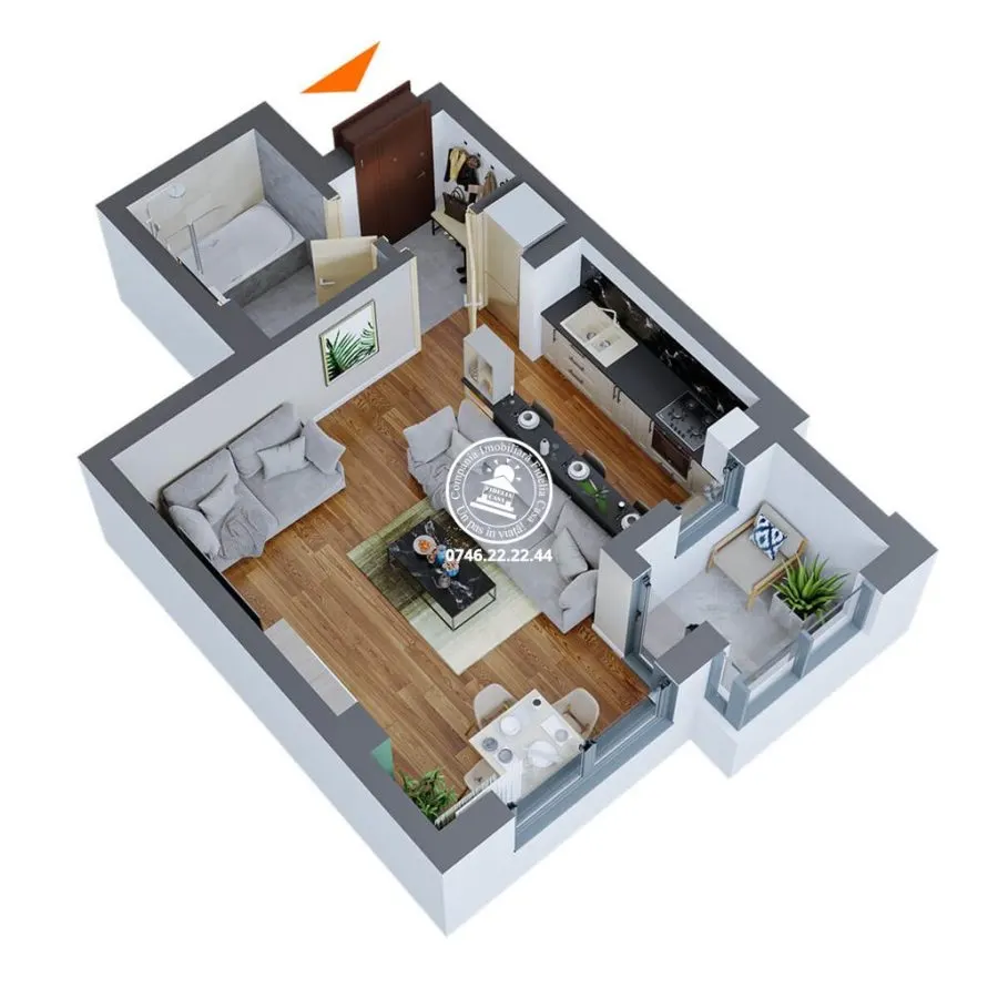 Apartament 1 camera  de vanzare  Dacia, - foto 11