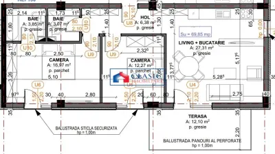 Vanzare apartament 3 camere bloc nou cu CF 4 km de Auchan Iris, Cluj-Napoca - foto 9