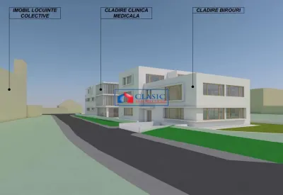 Vanzare teren 1166 mp cu proiect imobiliar autorizat S+P+2E pentru Clinica si Birouri in Gruia - foto 6