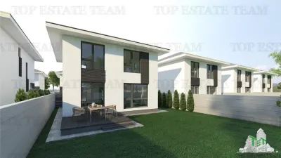 Vila moderna individuala cu 4 camere , 3 bai , Living open space, terasa,incalzilre in pardoseala, 2 locuri de parcare - foto 6