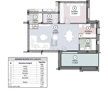 APARTAMENTE NOI PREMIUM  INCALZIRE IN PARDOSEALA  LOC PARCARE INCLUS - foto 22