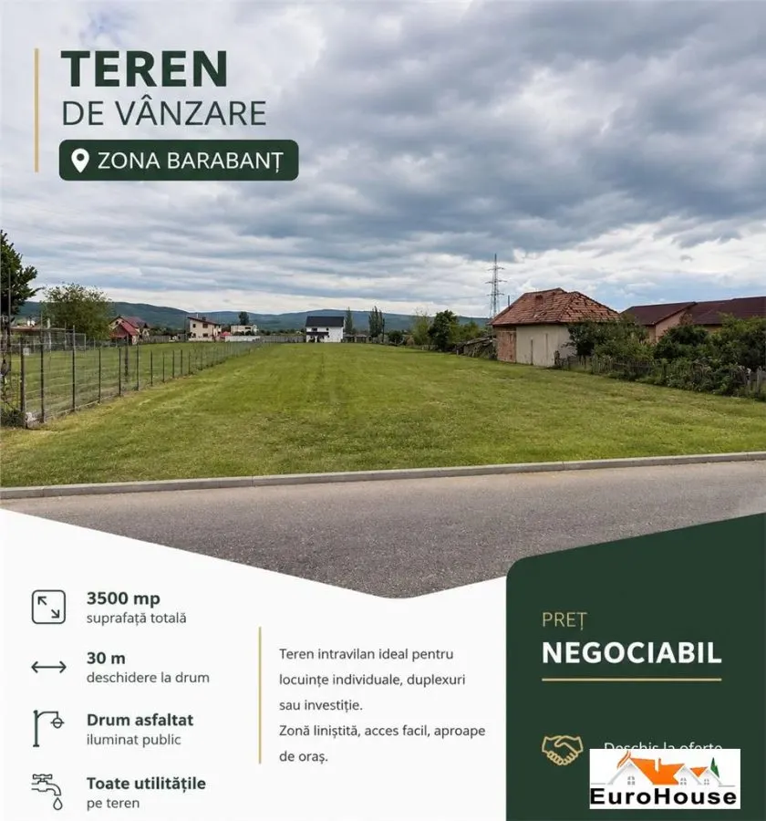 Teren Intravilan De Vanzare Barabant - foto 1