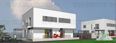 Vila individuala cuplata, in complex rezidential modern, cu 4 camere, toate utilitatile, Drumul Taberei, zona Valea Oltului 5 minute de metrou - Bucuresti