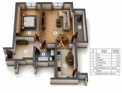 Apartament 2 camere | Complex MRS Residence Gradini, Ploiesti | Etaj 2 | Bloc Nou - foto 12