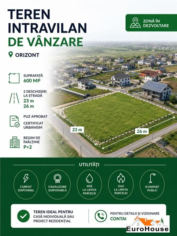 Teren Intravilan De Vanzare Orizont - foto 1