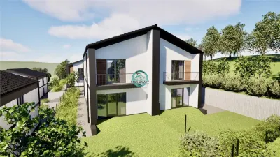 Case tip duplex de vanzare, 101 mp utili, 230 mp teren, in Corunca - foto 5