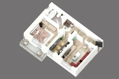 C3 Apartament 2 camere  D  50 mp  ASTORIA Lunca Cetatuii 2027 - foto 4