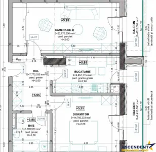 Apartament 2 camere Skyline City | 57 mp utili + 2 balcoane | Etaj 2 | Parcare inclusă - foto 9