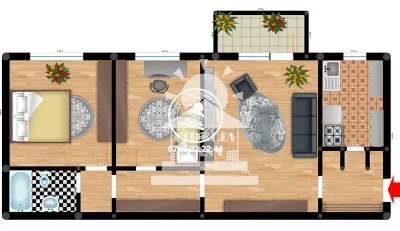 Apartament 3 camere de vanzare zona Dacia - Iasi
