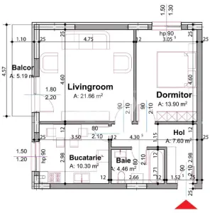 Apartament 2 camere Pitesti | Zona Stadion - foto 9