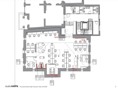 Spatiu pentru birouri zona Lahovari - 233 mp - complet mobilar - foto 10