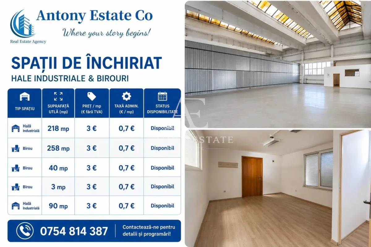 Antony Estate | Hale, Depozite & Birouri de Închiriat | 30 - 500 mp | Oradea - foto 9