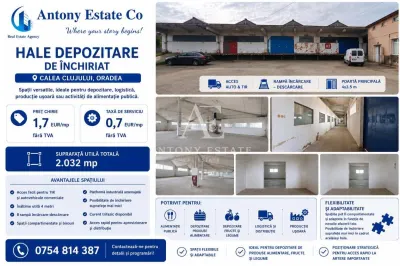 Antony Estate | Hale, Depozite & Birouri de Închiriat | 65 - 2032 mp | Oradea - foto 3