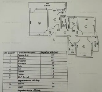 Apartament 3 camere, confort 1, Progresu, etaj 3 - foto 9