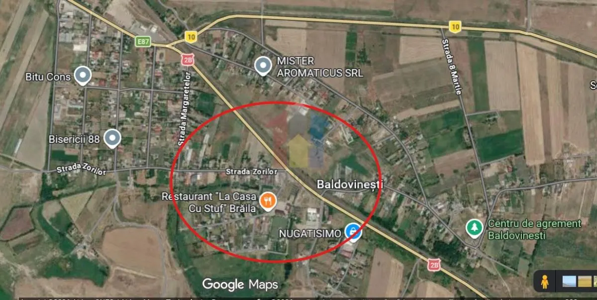 La 5km de Braila Teren intravilan 1080mp cu 97m deschidere toate utilitatile - foto 2