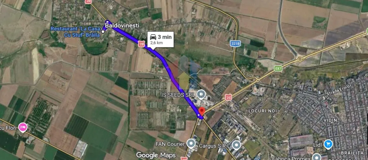 La 5km de Braila Teren intravilan 1080mp cu 97m deschidere toate utilitatile - foto 3