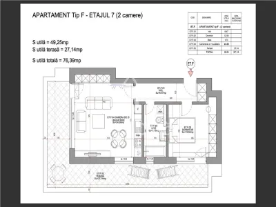 Apartament Modern 2 Camere *Terasa 27 mp* - foto 3