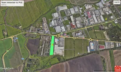 Teren intravilan cu PUZ in zona industriala Arad Vest - Arad