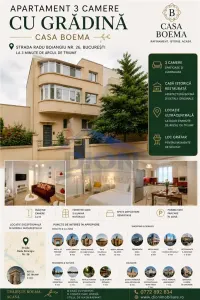 Arcul de Triumf Parcul Herastrau Radu Boiangiu  3 camere Renovat - Bucuresti