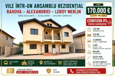 Casa-Vila - Rahova - Alexandriei- Leroy Merlin -  170000E - tva inclus - COMISION 0! - Bucuresti