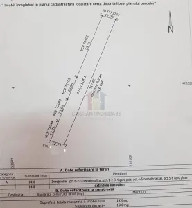 Teren intravilan de constructii - 1438mp, Cazasu, toate utilitatile - Cazasu