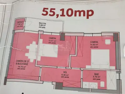 Apartament INTABULAT 3 camere cu balcon si parcare pe Doamna Stanca - Sibiu