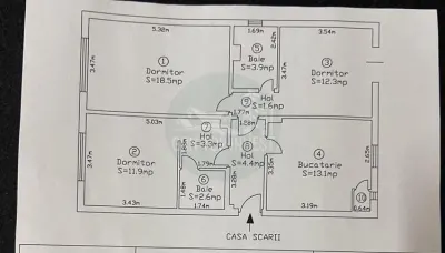 Apartament decomandat cu 3 camere 2 bai si balconzona Ciresica - foto 12