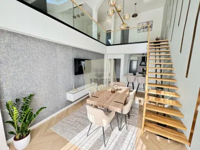 Penthouse mobilat lux 118 mpu cu 5 camere 3 bai balcon - Sibiu