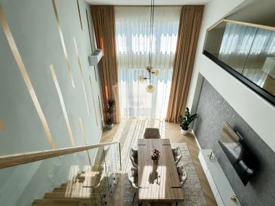 Penthouse mobilat lux 118 mpu cu 5 camere 3 bai balcon - foto 12