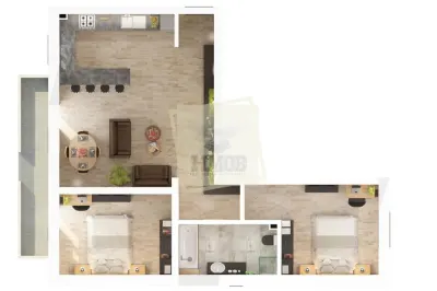 Dezvoltator vand 3 camere cu balcon la Mega Image 0% comision - foto 14