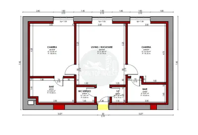 Apartament 3 camere 3 bai pivnita zona Centrala - foto 8