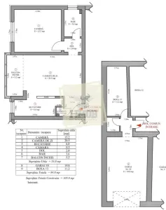 Apartament 105 mp construiti 2 camere garaj boxa camara Strand - foto 16