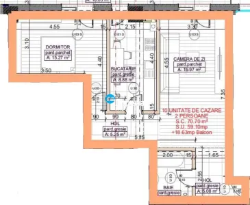 Apartament 2 camere decomandat | Moara de Vant – Brizo | 77.73 mp | - foto 9