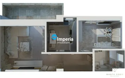 Proiect nou FINALZIAT Continental  Frumoasa, 2 camere decomandat - foto 11