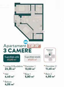Proiect Deosebit, apartamente 3 camere, ROSETTI - foto 4