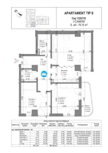 Apartament 3 cam, openspace, 82.06 mp, de vanzare,bloc nou in zona Galata, (Arcadia) - foto 3