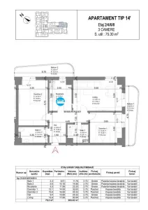 Apartament 3 cam, decomandat, 90.67 mp, de vanzare,bloc nou in zona Galata, (Arcadia) - foto 2