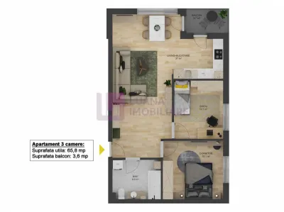 Apartament 3 camere | NOU | Doamna Stanca | lift | LA GRI - foto 10