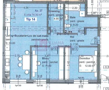 Apartament 3 camere de vanzare | Selimbar | 74.3 mp | dressing - foto 7