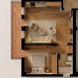 Apartament 2 cam | 43.2mp | Bloc Nou | Burdujeni | ID:1919 - foto 2