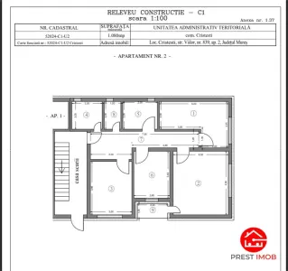 Apartament cu 3 camere la stadiul semifinisat cu loc de parcare inclus, in Cristesti, zona Materom - foto 7