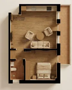 Apartamente 2/3 Camere | Rate la Dezvoltator pe 6 Ani | Bloc Nou | 2c-7867 - foto 3