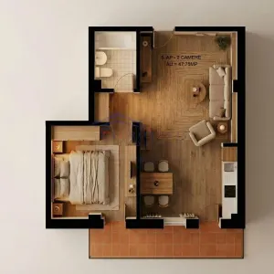 Apartamente 2/3 Camere | Rate la Dezvoltator pe 6 Ani | Bloc Nou | 2c-7867 - foto 5