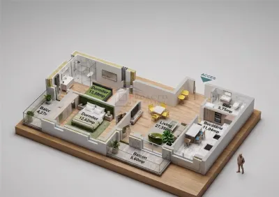 Proiect bloc nou | 3 camere | Centru | 3c-4677 - foto 7