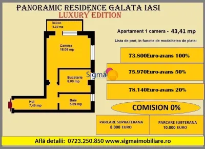 Proiect nou, apartamente 1,2,3 camereBloc C1 - foto 16