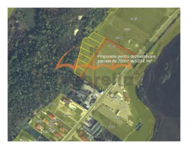 Teren de vanzare  in Gherla, Strada Clujului, parcele de 700m²/120€ m² - foto 2